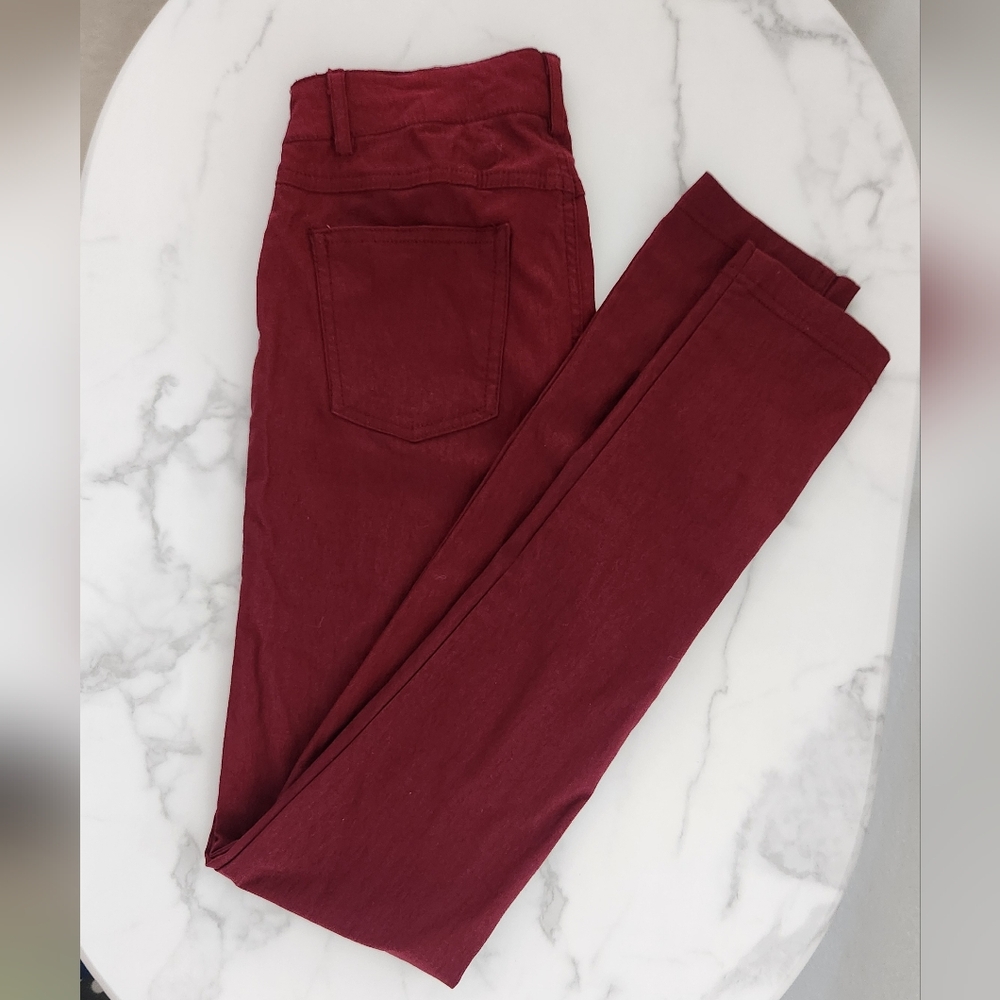 Classic Women's Skinny Pants Size Small Wine Color - Picture 1 of 10